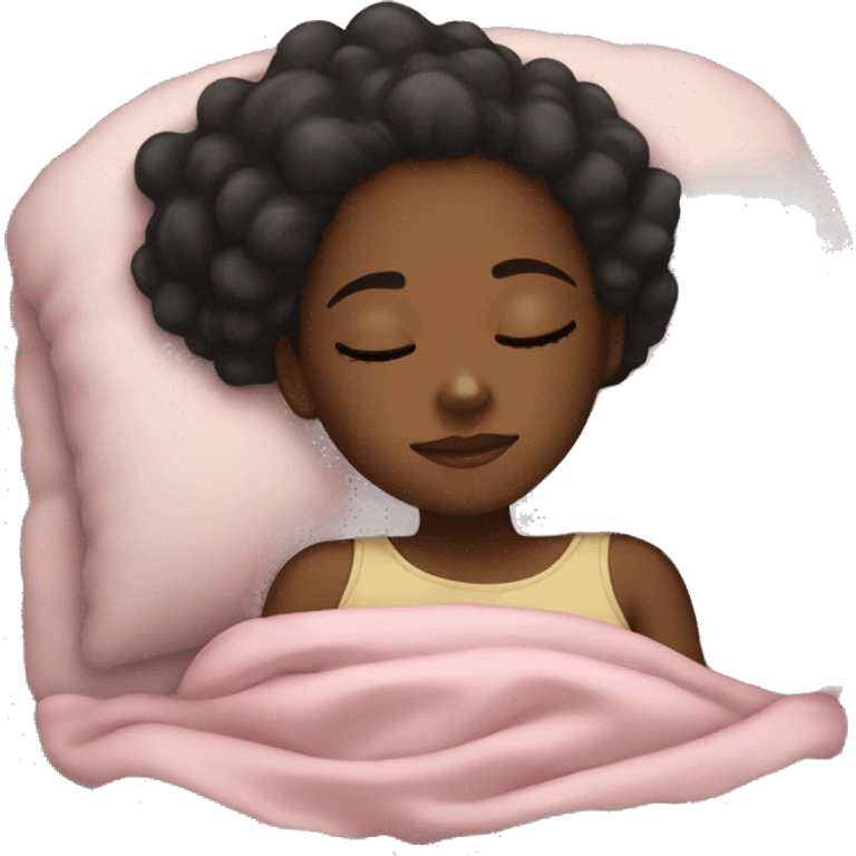 black girl sleeping emoji