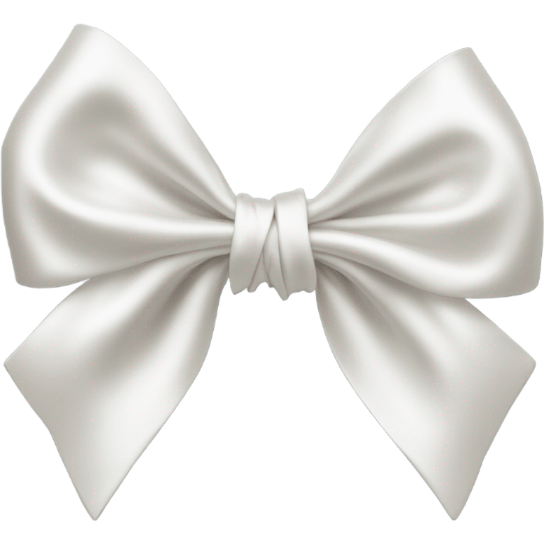 white satin bow emoji