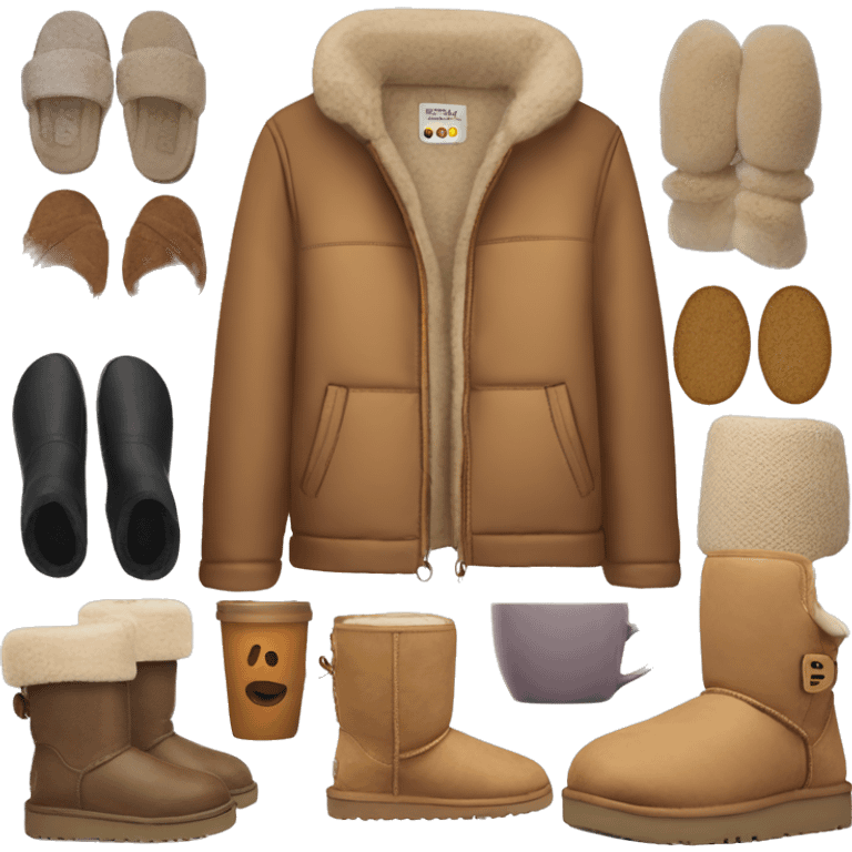 Brands and aesthetic and uggs and cozy winter vibes  emoji