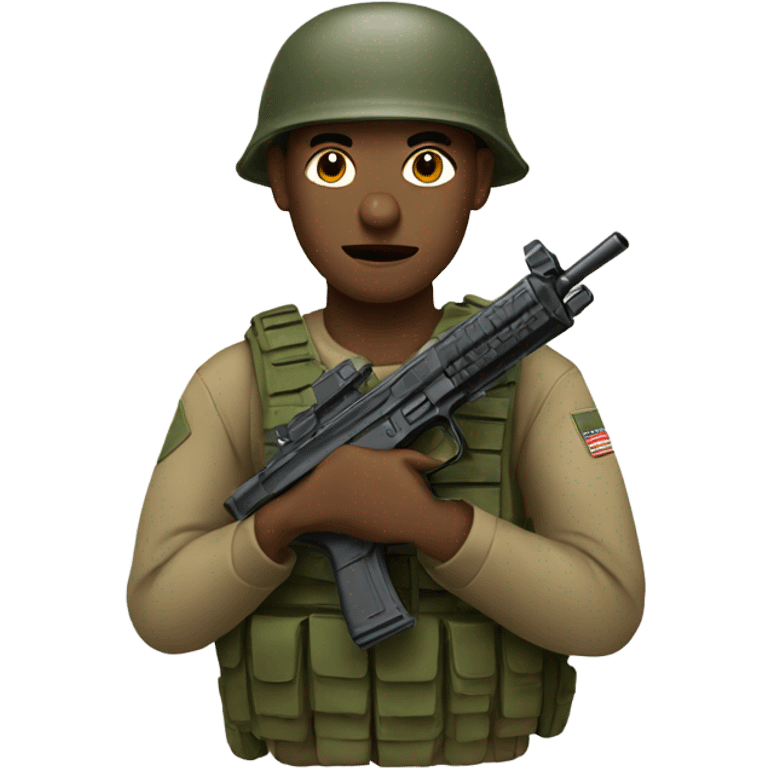 Soldier with a gun emoji