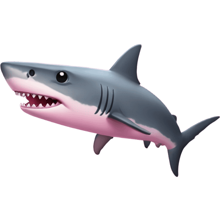 Pink shark emoji