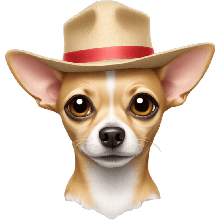 Chihuahua wearing hat emoji