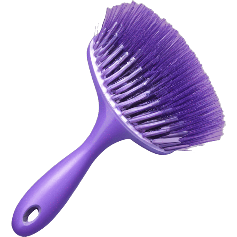 Lilac detangler brush all lilac purple with gaps  in and round at the top with a loop handle so it’s easy to hang  emoji