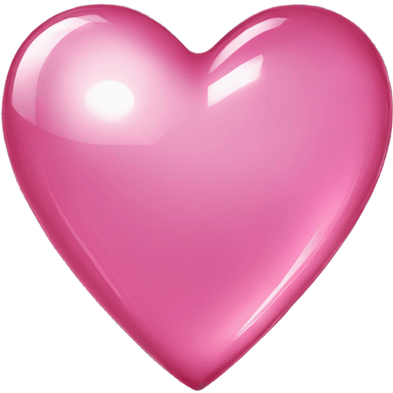 Pink glass heart  emoji