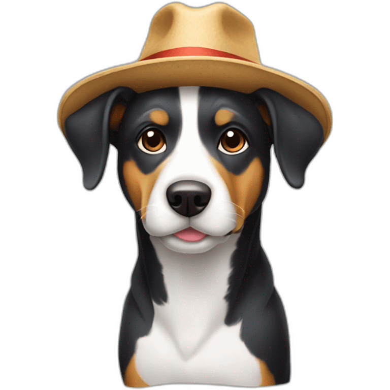 a dog with hat emoji