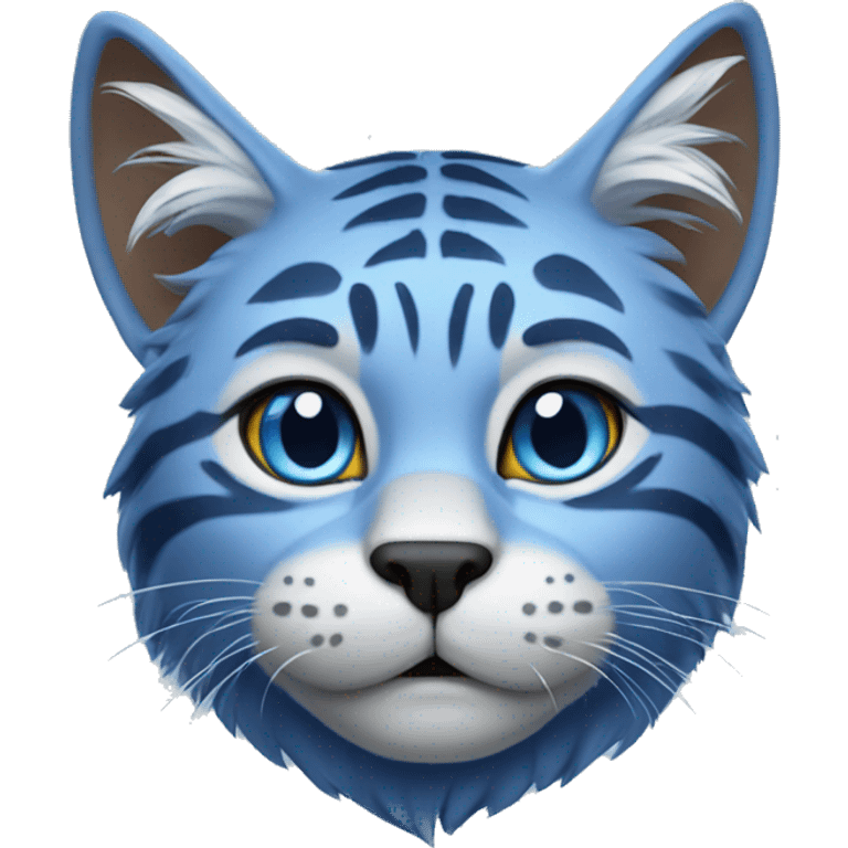 blue wildcat emoji