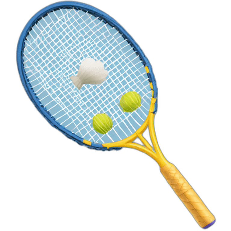 Volant badminton en plume emoji