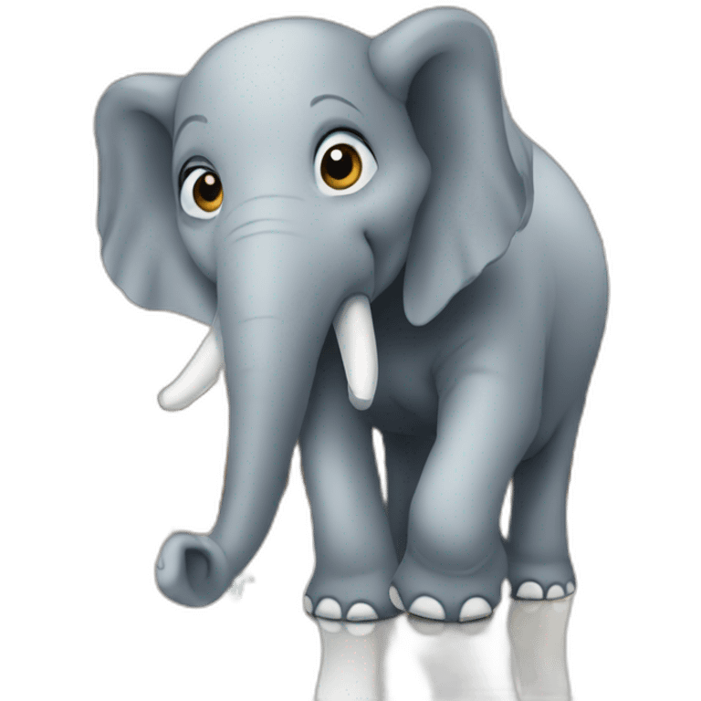 Elephant in a mall emoji