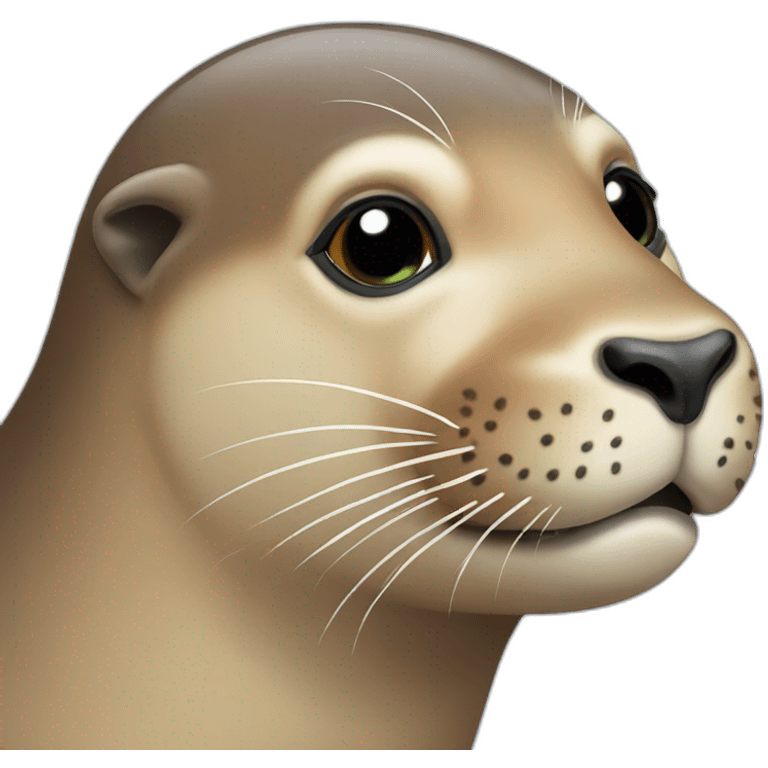 blushing sea lion emoji