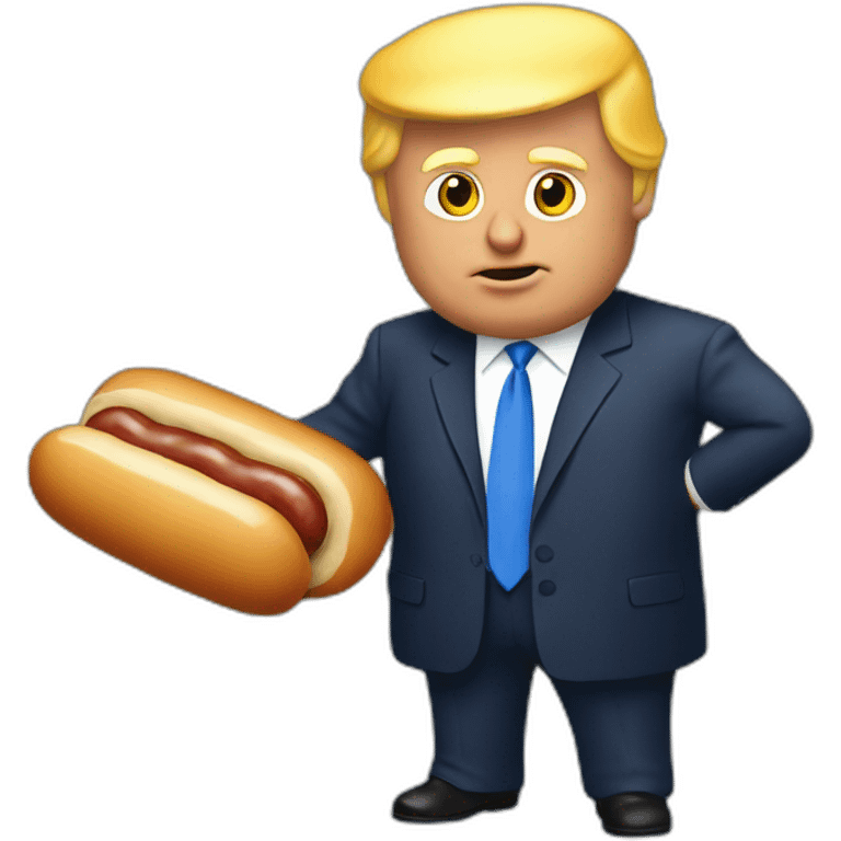 trump-holding-his-sausage emoji