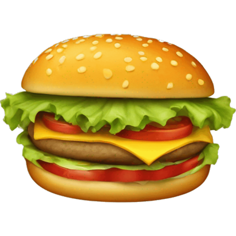 Un hamburger dans un style vintage emoji