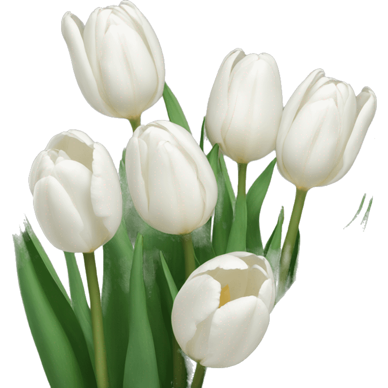 White tulips emoji