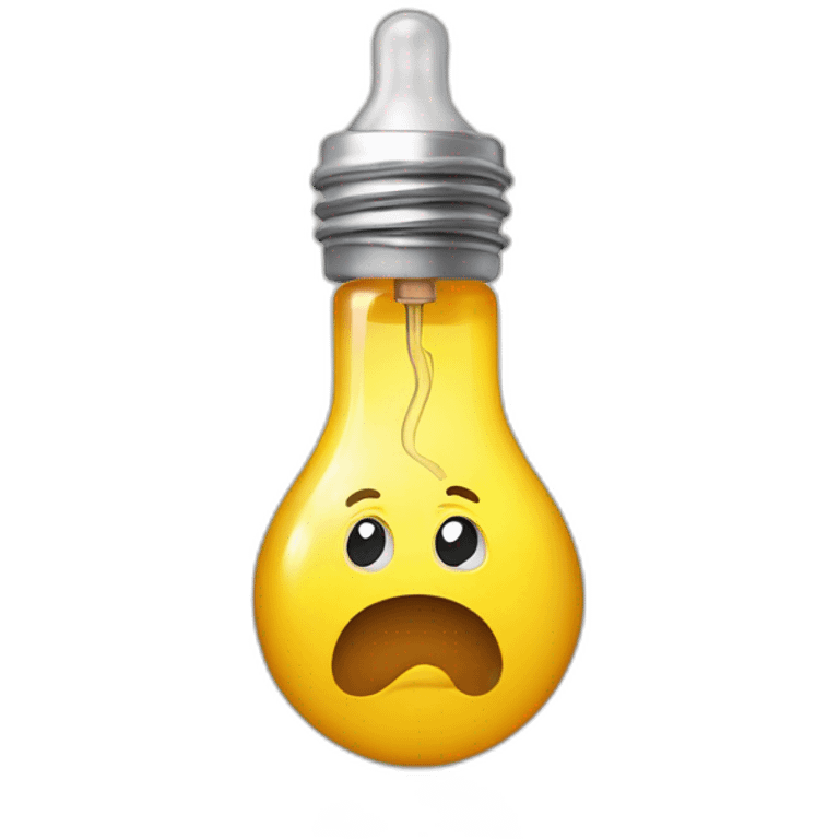 Une ampoule sur nounours emoji