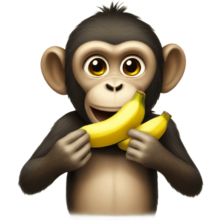 Monkey eating banana  emoji