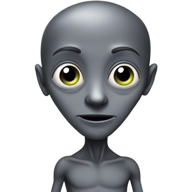 Alien grays full body emoji