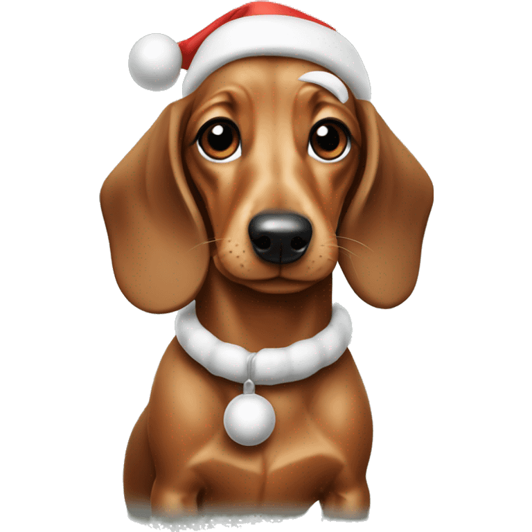 Christmas daschund emoji