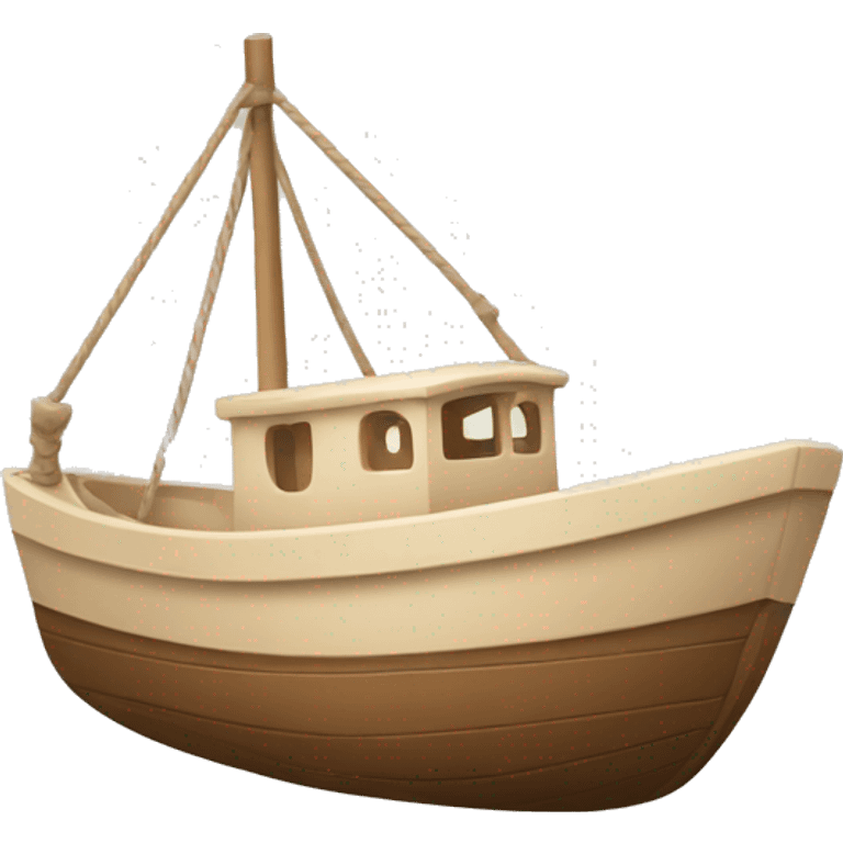 Beige boat emoji