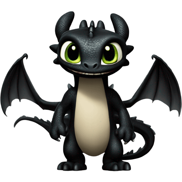 toothless dragon from how to train your dragon emoji