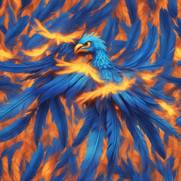 Blue fire phoenix emoji