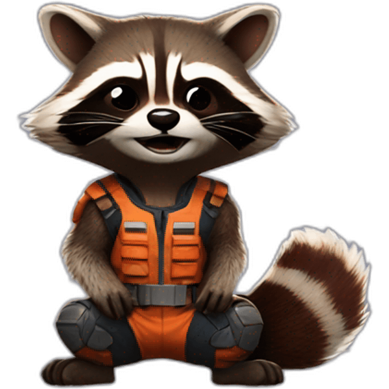 rocket raccoon emoji