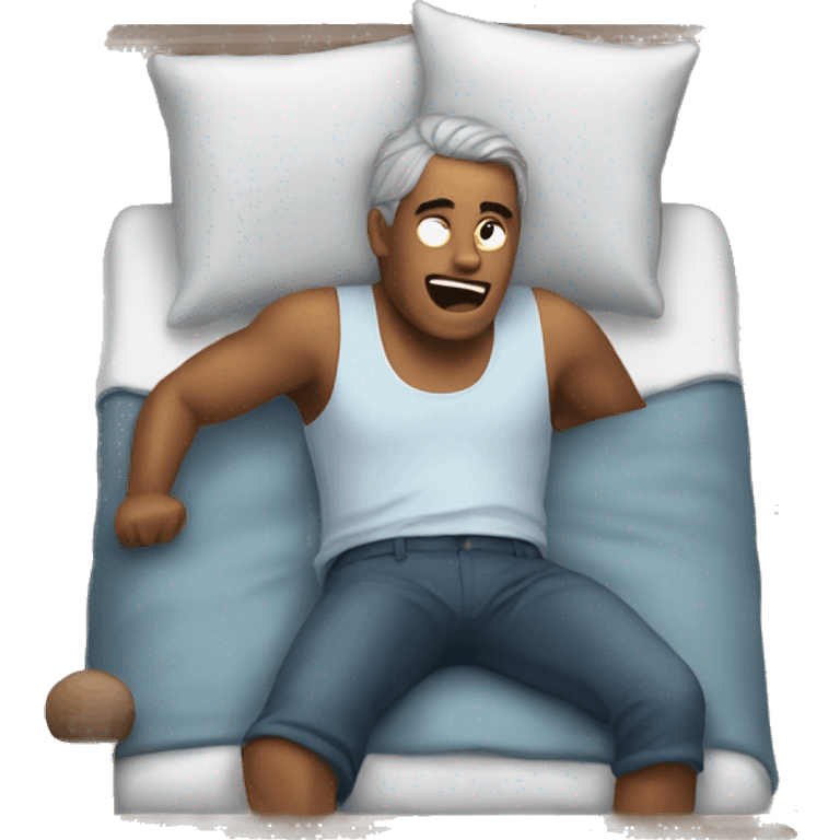 The man who curses waking up early in the morning emoji