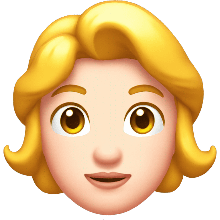 head of princess peach in super mario bros emoji emoji