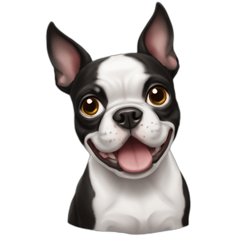 Boston terrier blep emoji