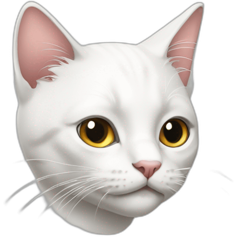 Cat white emoji