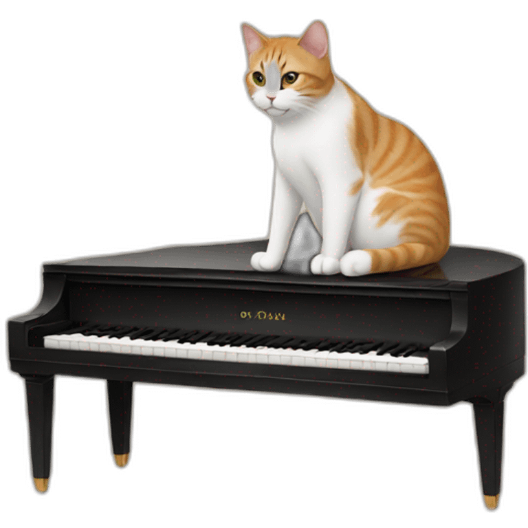 Cat on a piano emoji