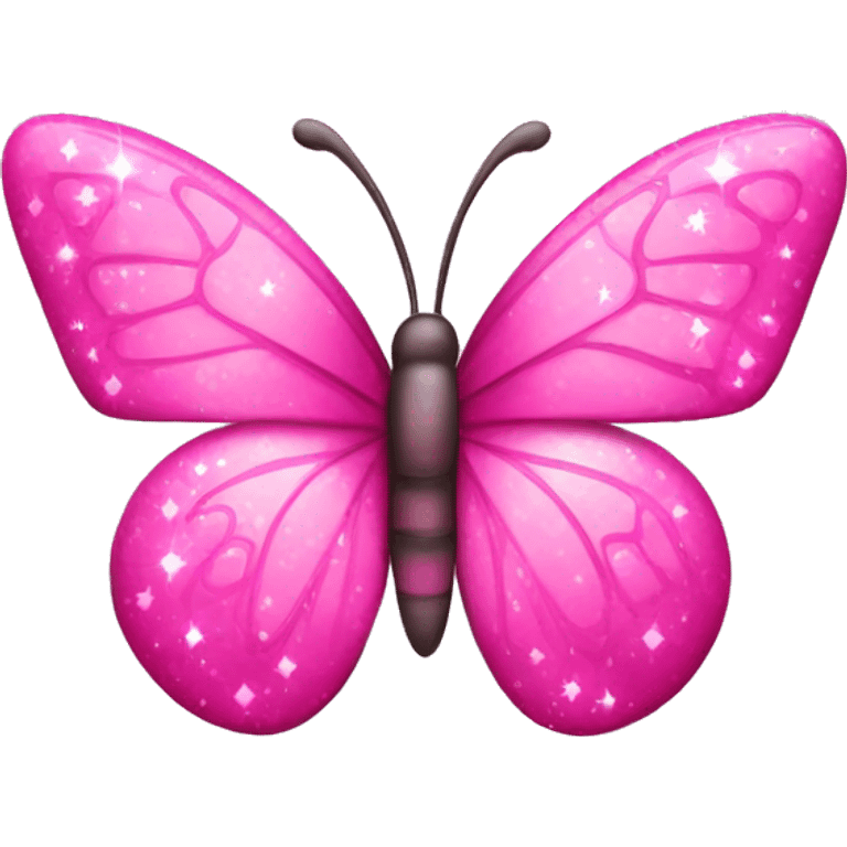 Pink butterfly with sparkles  emoji