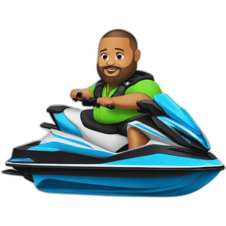 fat dj khaled on jetski emoji