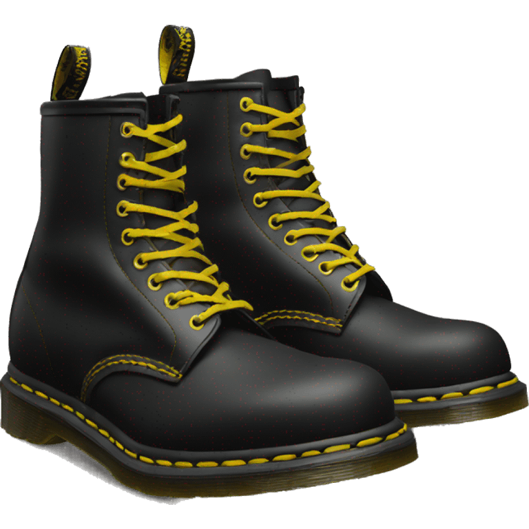 Dr martens with yellow laces emoji