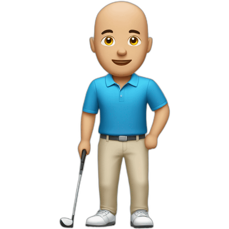 bald guy playing golf emoji