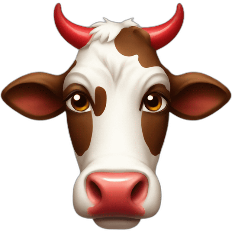 Cow with blood nose emoji