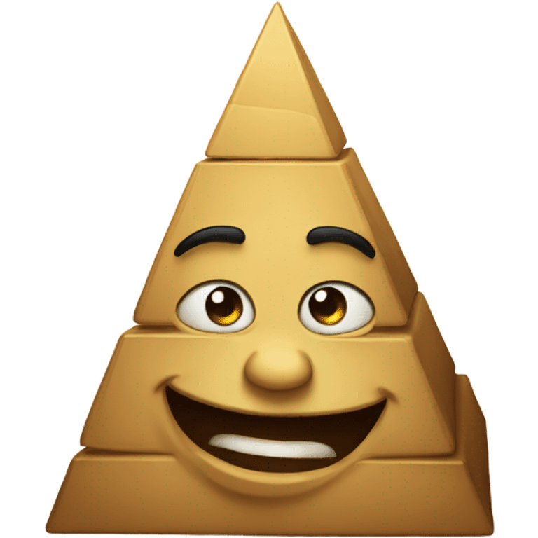 Pyramid with a devious grin emoji