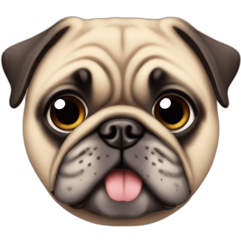 a fat pug emoji