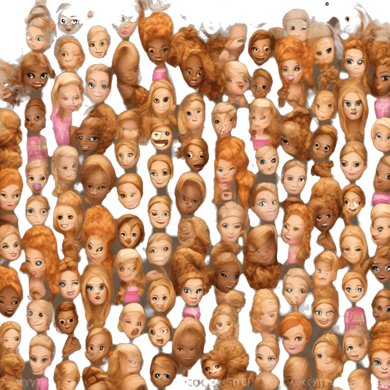 Beautiful Barbie ginger fair skin emoji