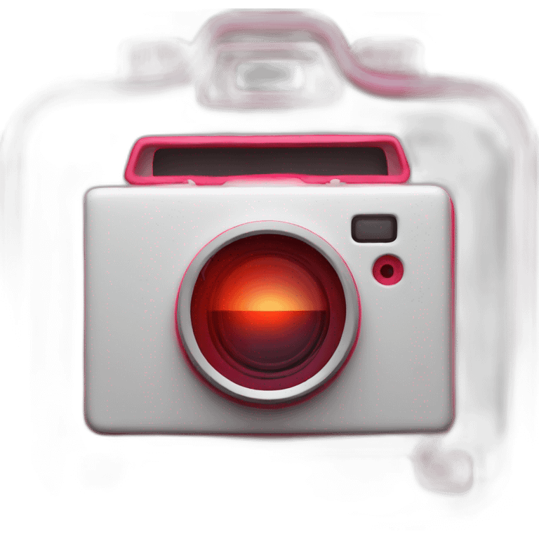 red neon camera logo emoji