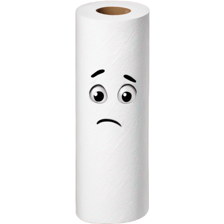 one textured paper towel roll vertically standing emoji