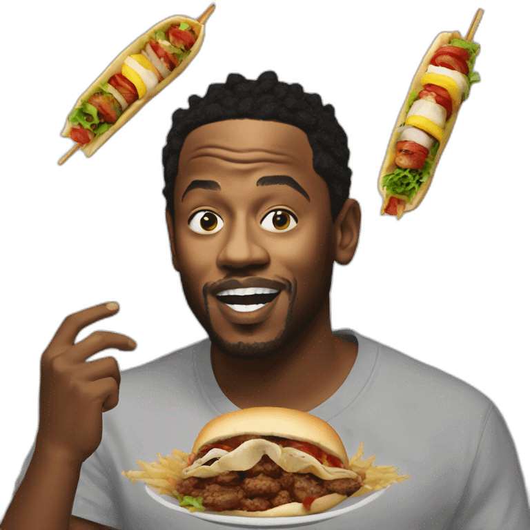 Kendrick Lamar eat kebab emoji