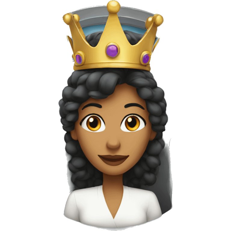 Queen rising on a plane emoji