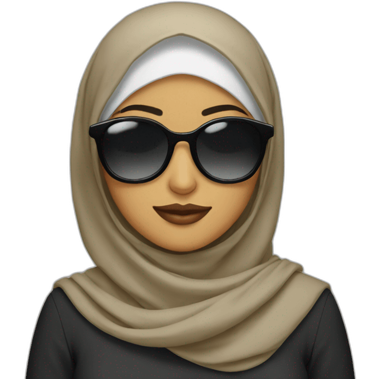 hijabi with sunglasses emoji