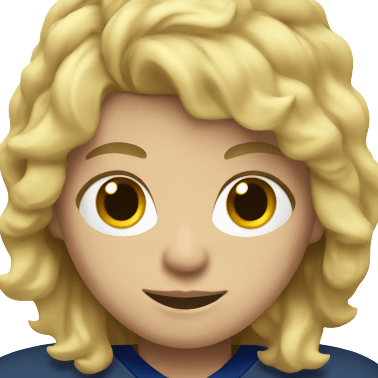 Hockey player with blonde hair  emoji