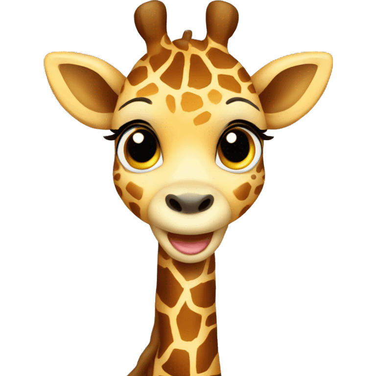 cute little baby giraffe emoji