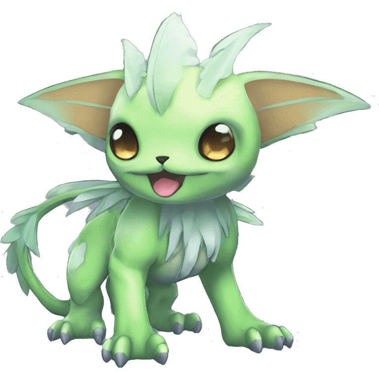 cute cool edgy ethereal magical alien Digimon-Fakemon-animal full body emoji