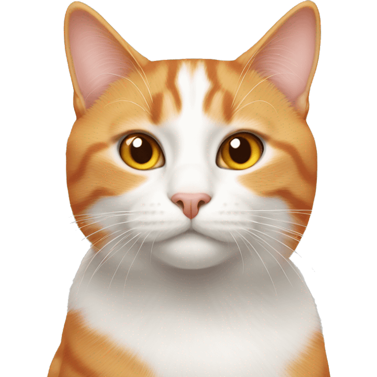 Orange and white cat emoji