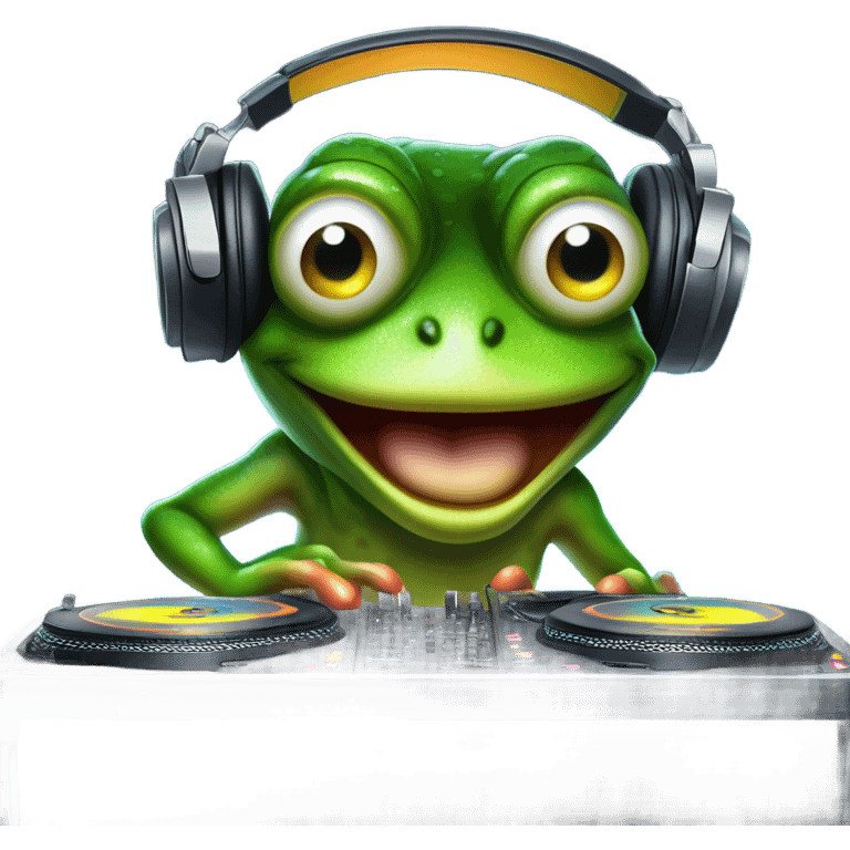 Frog DJ emoji