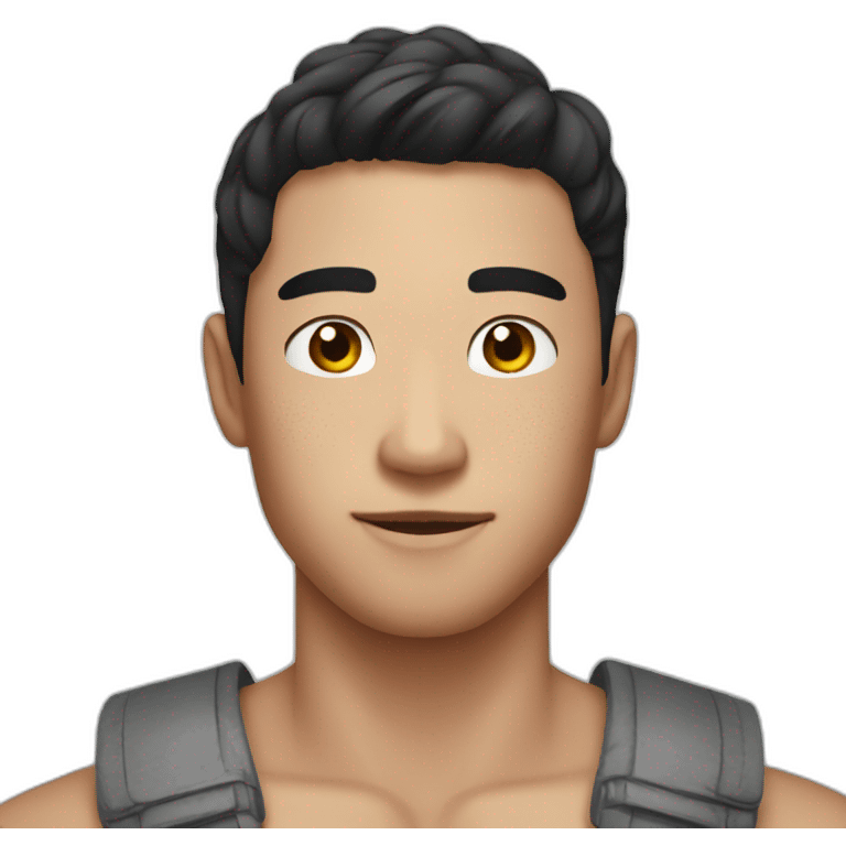 Sexy asian guy with freckles emoji