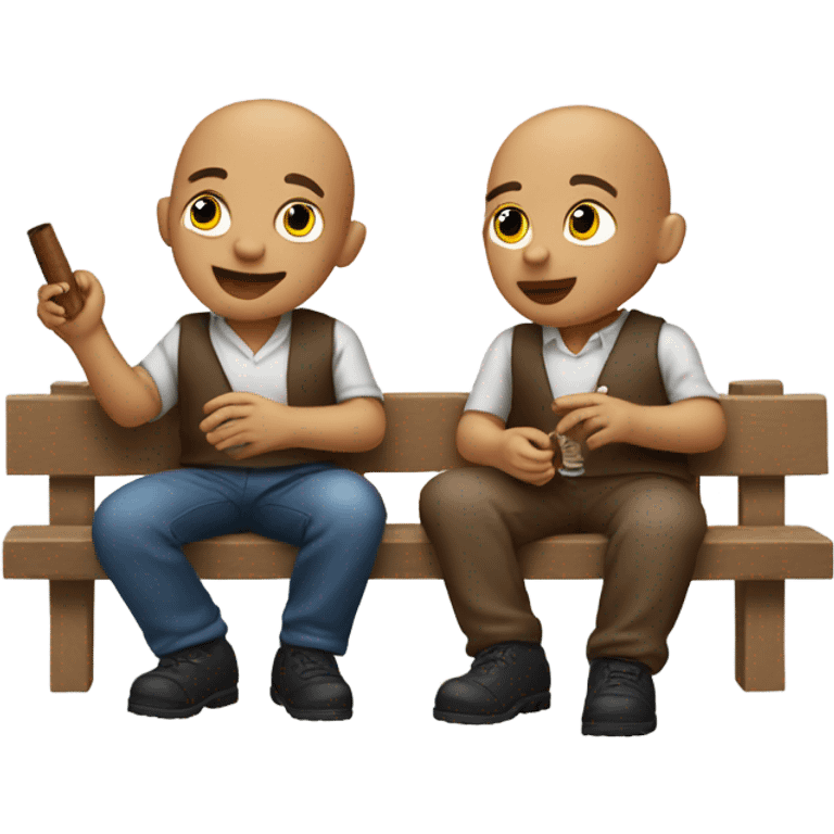 twins  outdoors with cigars emoji