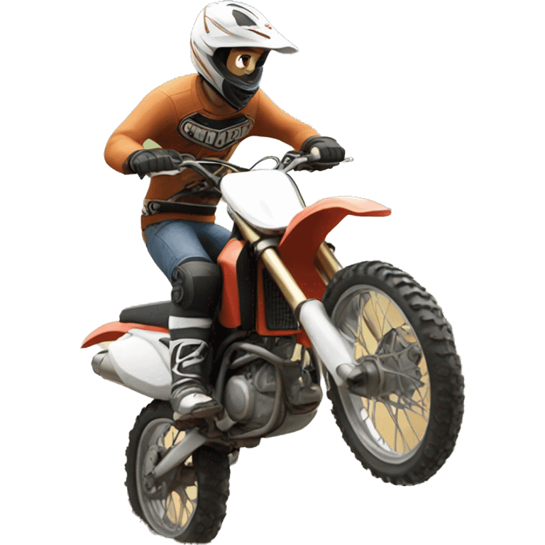 Guy riding dirt bike  emoji